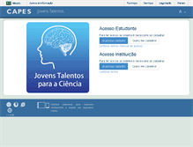 Tablet Screenshot of jovenstalentos.capes.gov.br